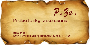 Pribelszky Zsuzsanna névjegykártya